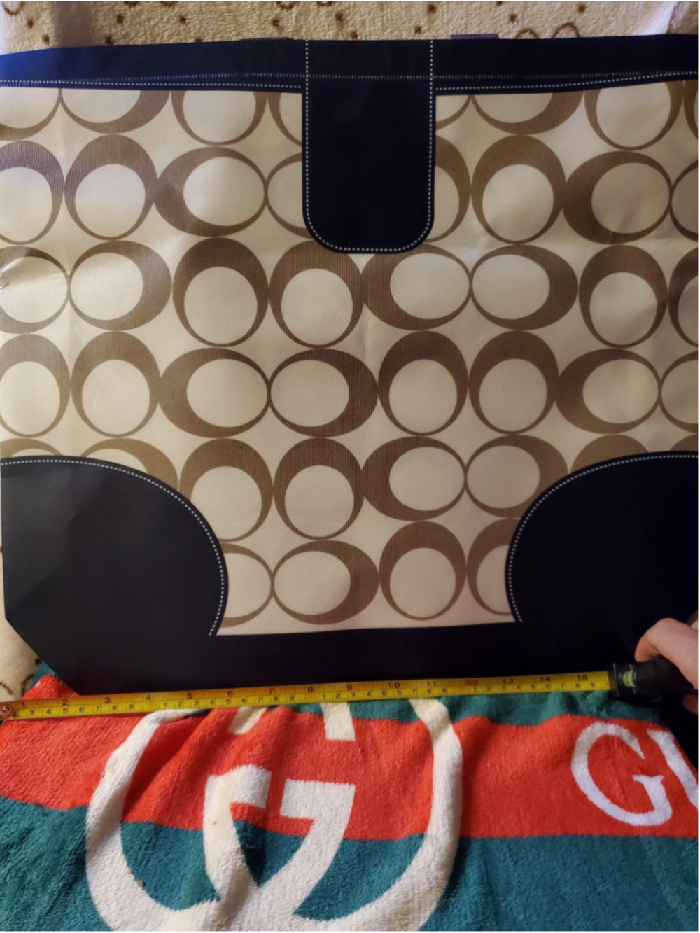 Coach Print reusable tote Bag for on the go in style 15x15 inches